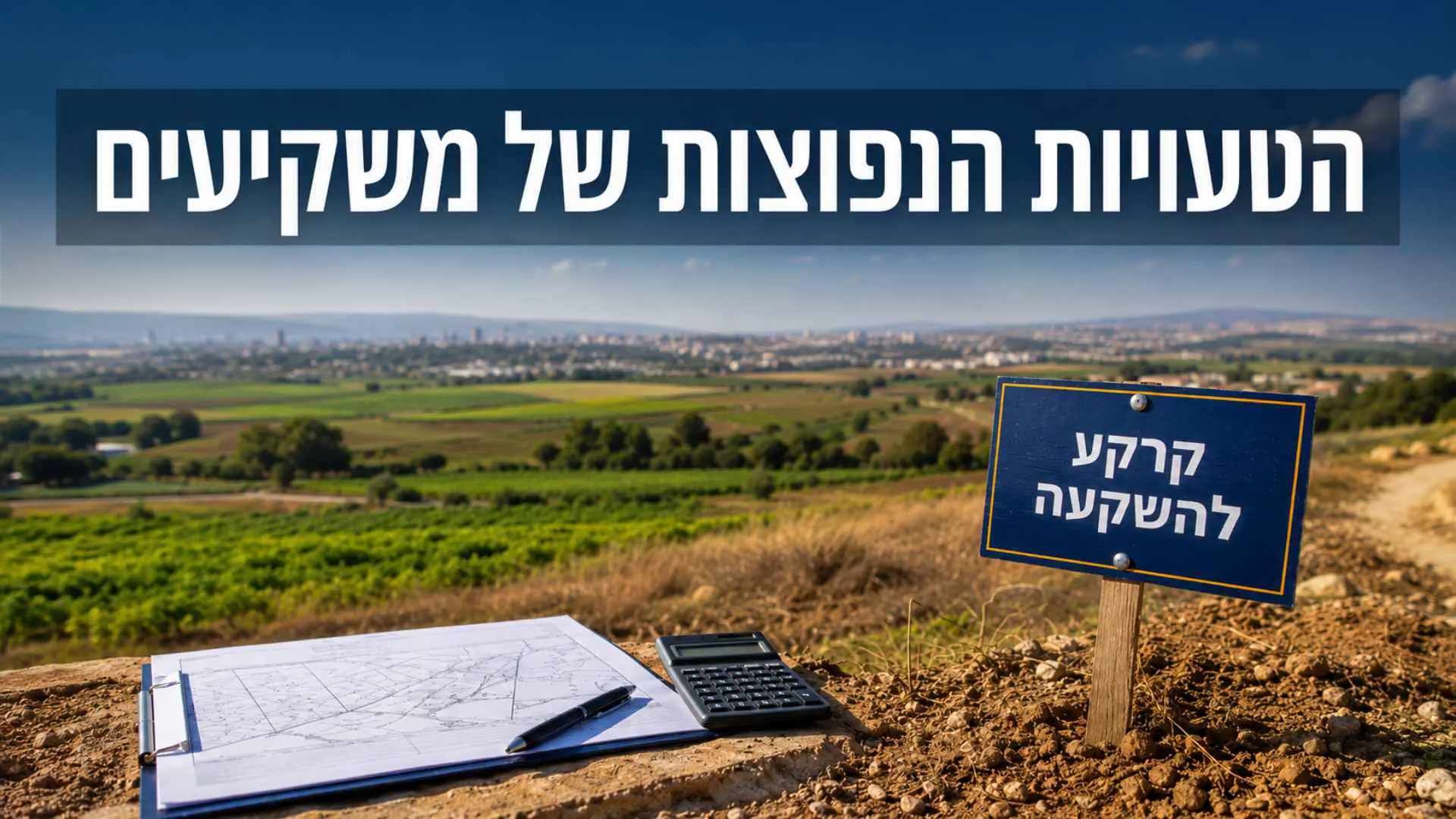 טעויות נפוצות של משקיעים שקונים קרקע בפעם הראשונה